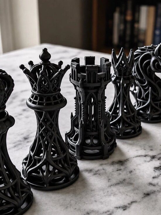 Handmade Other - Custom Gothic Chess Pieces